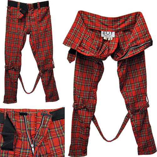 BOY LONDON (VINTAGE) Bondage trousers ボーイロンドン ボンテージパンツ 赤タータン