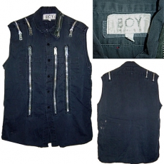BOY london パラシュートシャツ　デニムシャツ　ボンテージシャツ 楽天市場】BOY LONDON VINTAGE 80s Bondage PARACHUTE SHIRT RED