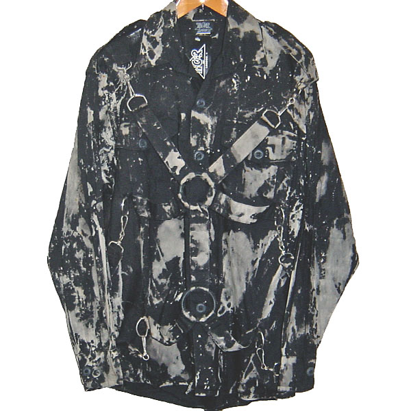 DEADSTOCK Tiger of London Parachute Shirt Black Bleach タイガー ...