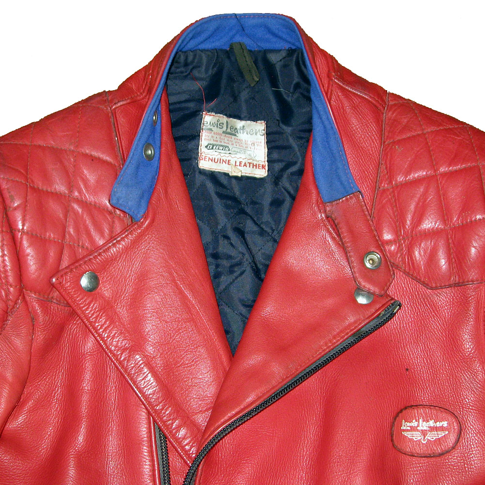 LEWIS LEATHERS SUPER MONZA 60〜70s VINTAGE LEATHER JACKET RED ...
