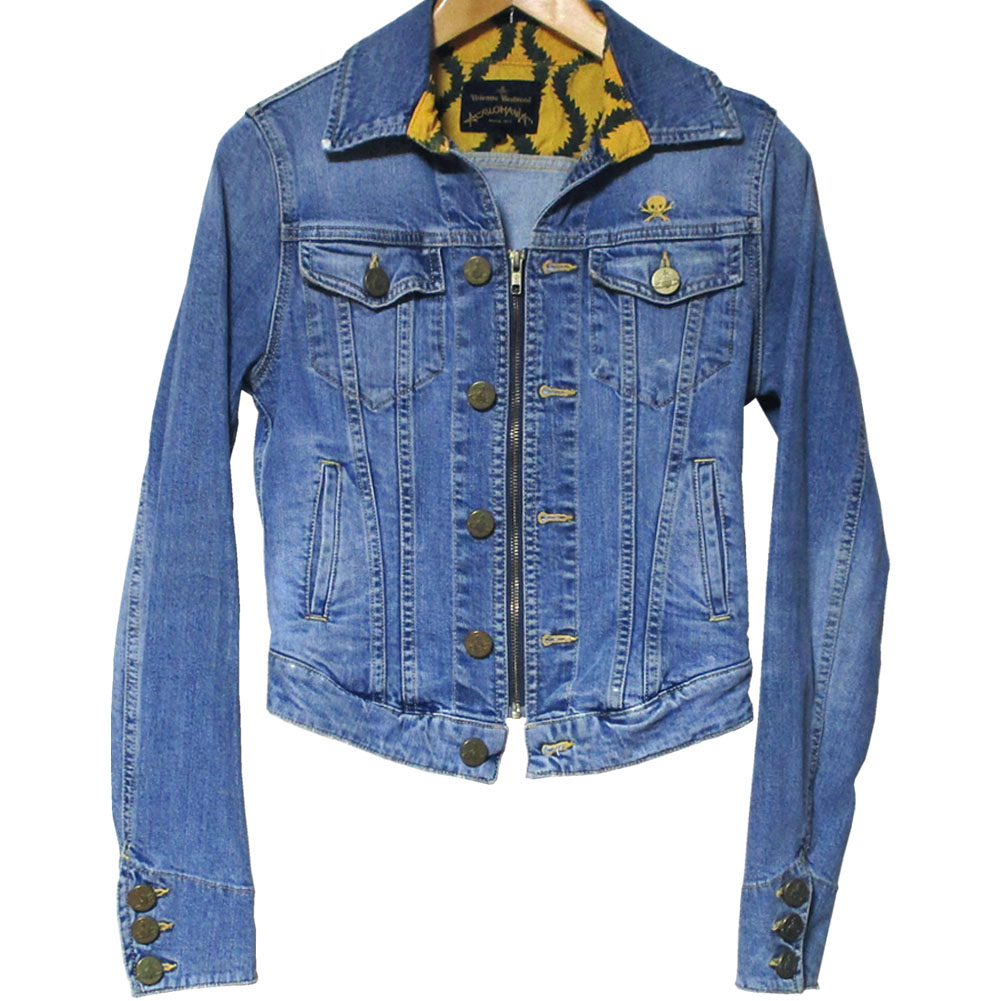 Vivienne Westwood Anglomania for Lee Jean Jacket ヴィヴィアン ウエストウッド アングロマニア リー  ZIP Gジャン ジーン ジャケット スクイグル